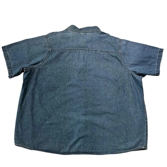 Vintage Looney Tunes Denim Jean Shirt Tweety Bird Naughty But Nice Size 26W/28W - Picture 6 of 6